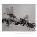 Pen painting creation "fly"